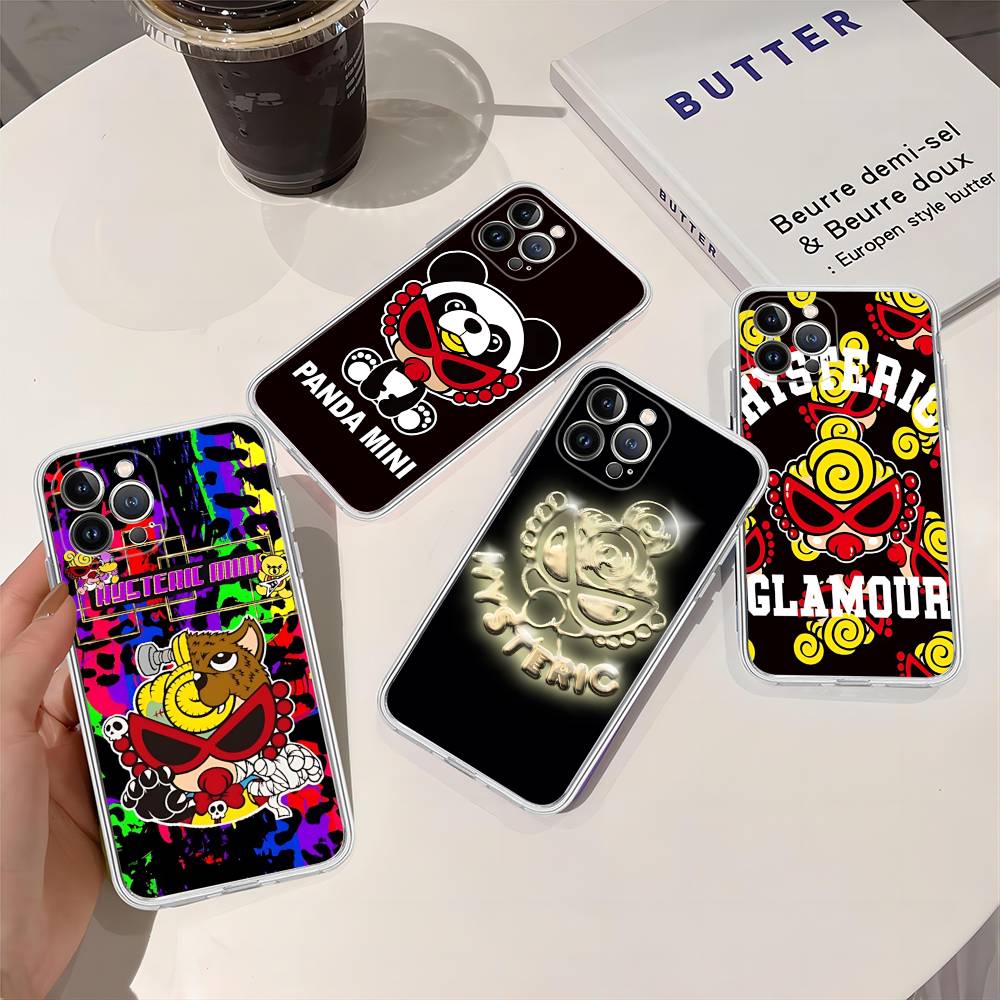 Classic H-Hysteric Popular Brand M-Mini Phone Case For IPhone 17 16 15 14 13 11 12 Pro Max 16 Plus Transparent