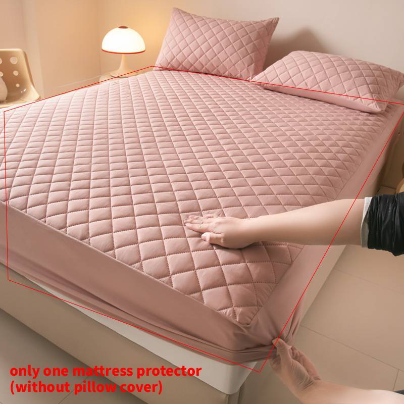 Waterproof Bed Cover With Solid Color Design For Home Use
