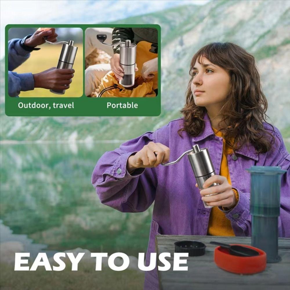 Detachable Coffee Bean Grinder Clear Bin Portable Coffee Grinding Machine  Espresso Preparation