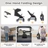 Standard Stroller  Seat, Foldable Portable Newborn Stroller ,Luxury Baby Carriage Suit Baby,Toddlers,360°Swivel Seat
