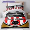 Sunderland Association Football Club Custom Name Pattern Bedding Quilt Set Quilt Cover Pillowcase Home Birthday Gift(1 * duvet cover + 2 * pillowcase,