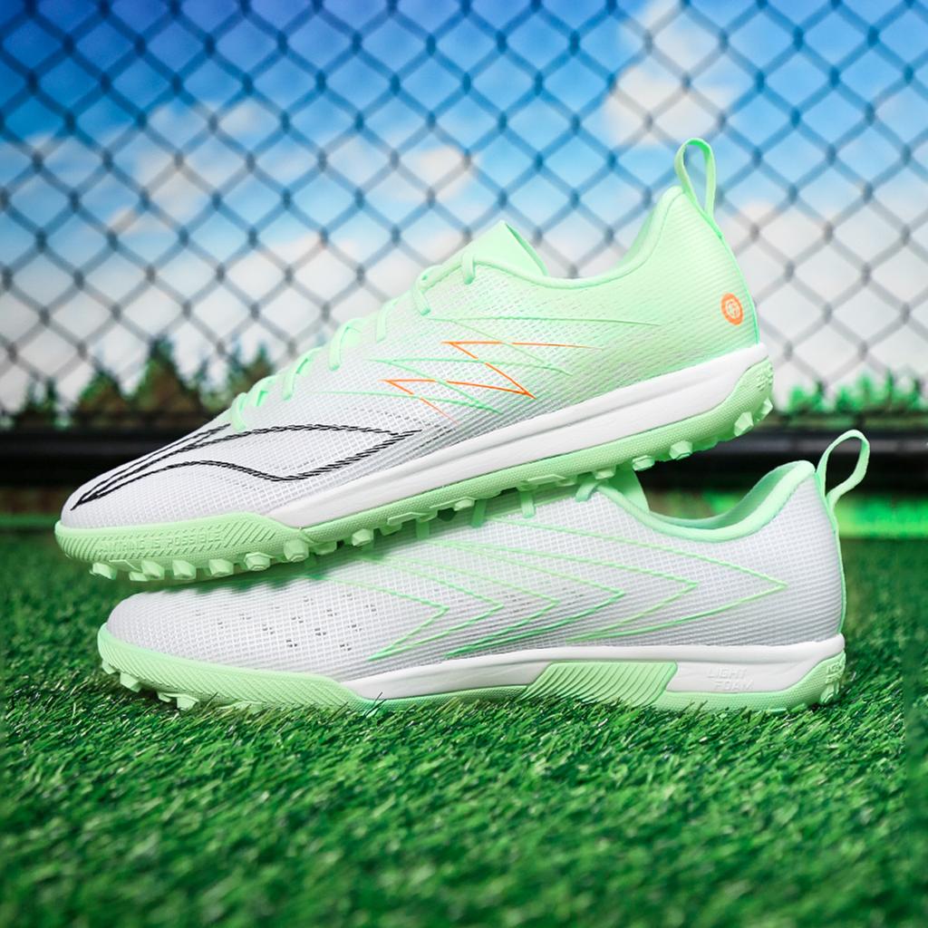 Li Ning Soccer Shoes Unisex Low Top White/Green YSTW0332