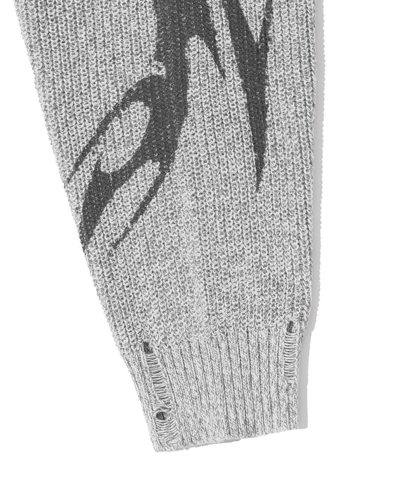 CRITIC Critic Chaos Damage Knit Gray