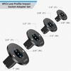 4pcs Low Profile Impact Socket Adapter Set, 3/4' to 1', 1/2' to 3/4', 1/2' to 3/8', 1/4' to 3/8'