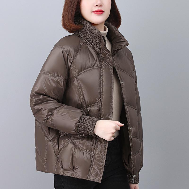 

Women s 2024 Luxe Lightweight Down Cotton Jacket - Fashionable and Thin Winter Coat for Mothers XL for 125-135 jin
