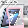 Funda de teléfono con soporte para anillo de dedo para Motorola Razr 50 Ultra Mooto Razr40, cubierta protectora de película de vidrio templado para pantalla trasera