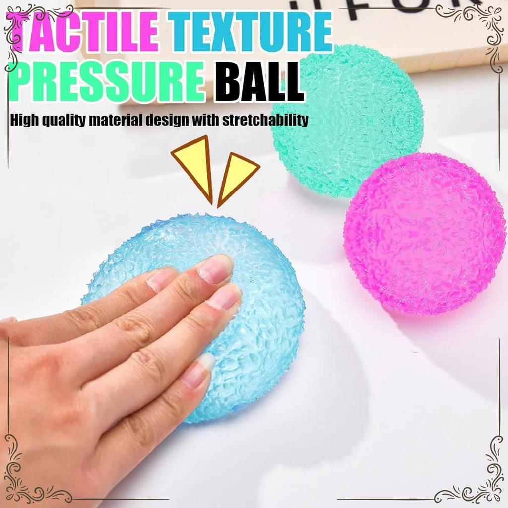 Aesthetic Ice Ball Squishy: Colorful Crystal Texture Squeeze Toy, Creative Office Desk Ornament, Sensory Fidget For Focus