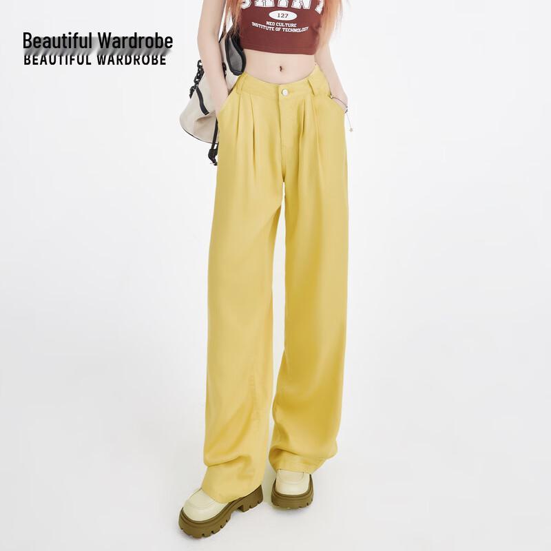 BEAUTIFUL WARDROBE Women's High-Waisted Casual Wide-Leg Pants