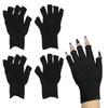2 Pairs Nail Lamp Gloves Fingerless Nail Light Gloves Breathable Nail Light Gloves for Home Manicure