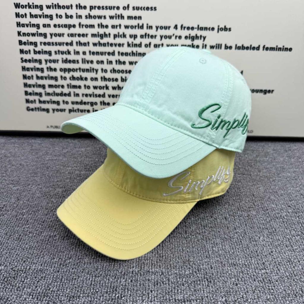 Summer Thin Letter Embroidered Baseball Cap Women's Soft Top Cap Breathable Versatile Outdoor Sunshade Small Hat