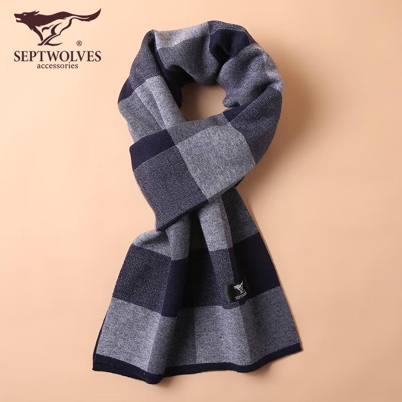 

Мужской зимний модный шарф Septwolves
