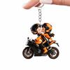 Mini Design Motorfiets Sleutelhanger 2D Plat Locomotief Mannen Hanger Tas Hangende Bedel Sleutel Decoratie