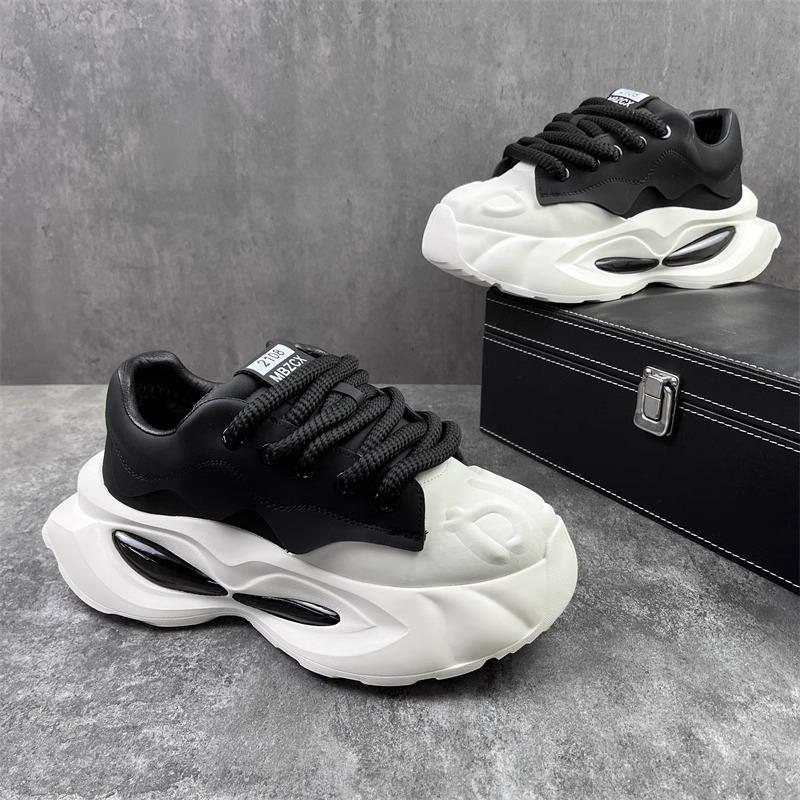 

Мужские модные туфли на толстой подошве с воздушной подушкой - Лето 2025 39 чёрный