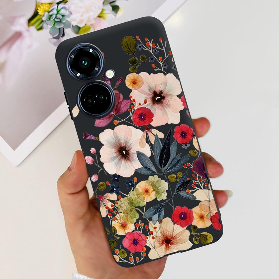 For Tecno Camon 19 Case Camon 19 Pro 5G CI7n Astronaut Silicone Cover For Tecno Camon19 Neo Phone Case Soft Cute Black TPU Cover