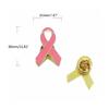 10Pieces Ribbon Enamel Lapel Pins for Women Girls Breast Cancer Brooch Party