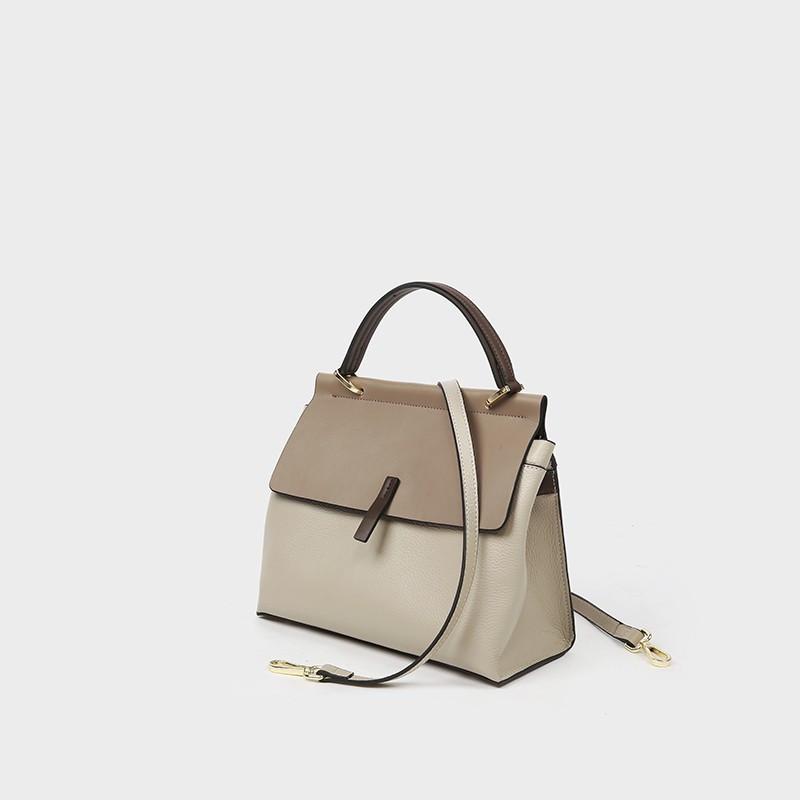 Leather Women's Bag, Fashionable and Retro Korean Style Versatile Shoulder Bag, Women's Leather Color Bucket Bag