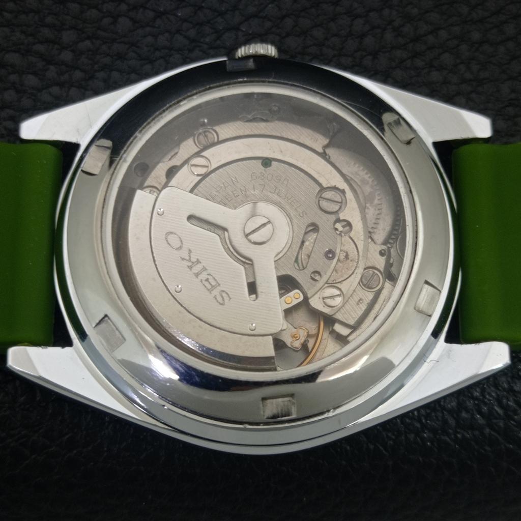 VINTAGE REFURBISHED SEIKO AUTOMATIC 6309A JAPAN MENS GREEN DIAL WATCH A442732-1