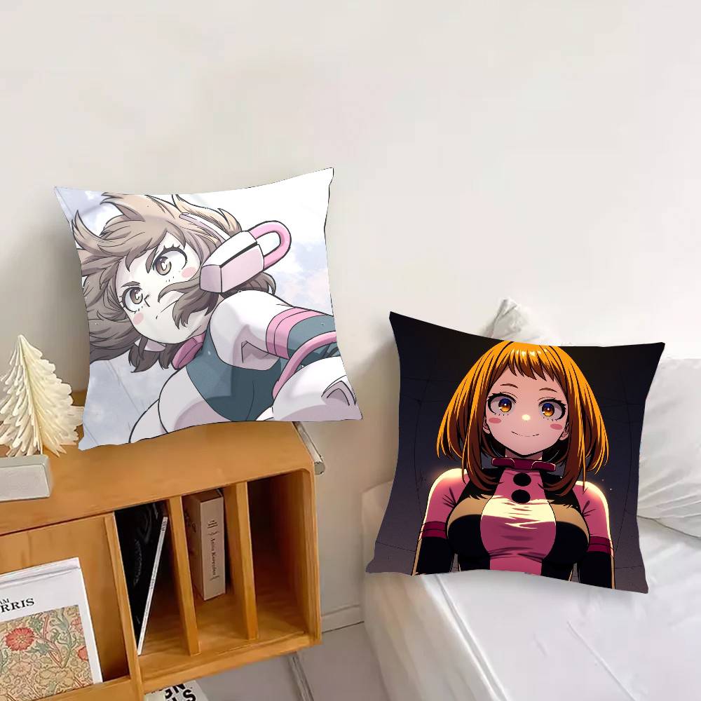 Ochaco Uraraka Anime My Hero A-Academia Pillow Case Sofa Cushion Cover Room Home Decoration