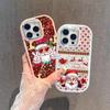 N109 Happy New Year Merry Christmas Design Soft Phone Cases for Samsung S24 S23+ A15 A35 A54 Infinix Hot 40i Plating Frame Camera Protector Back Cover