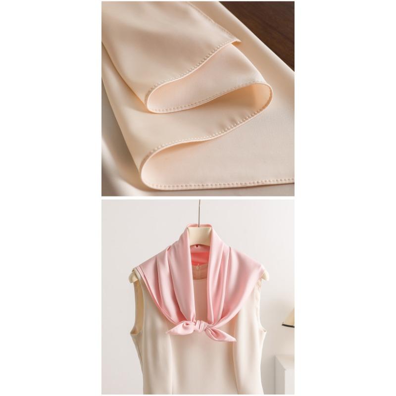 Elegant Elastic Satin Square Scarf Fashion Versatile Women Neck Scarf