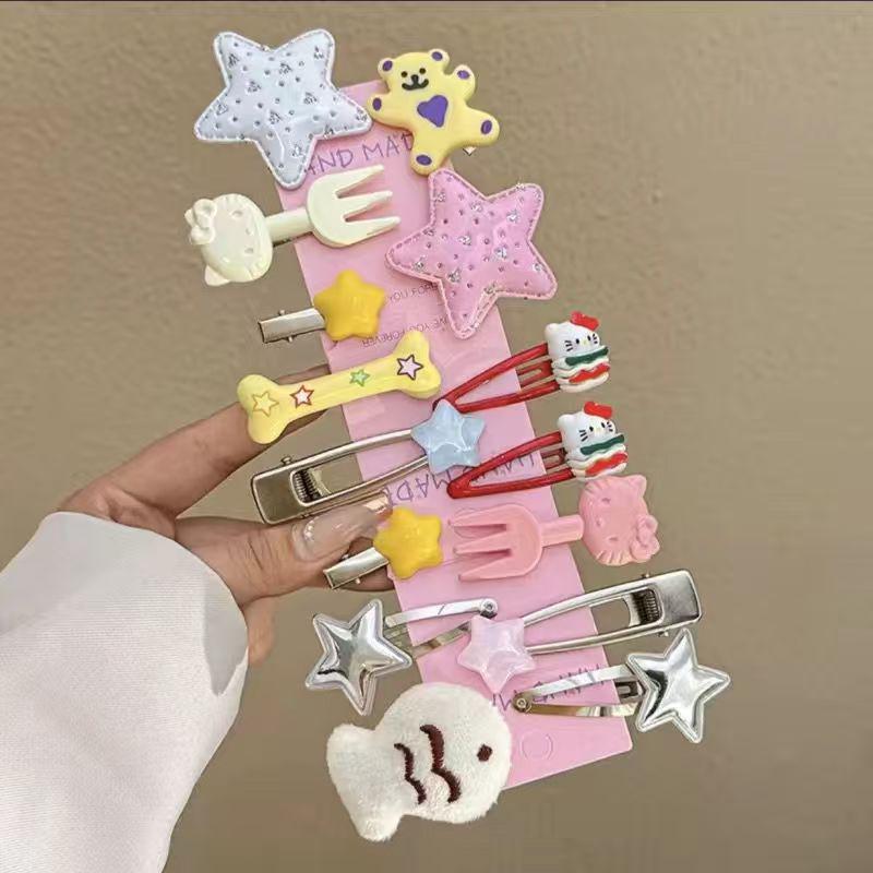 Cartoon Princess Hair Accessory Set: Cute Hair Clips for Girls