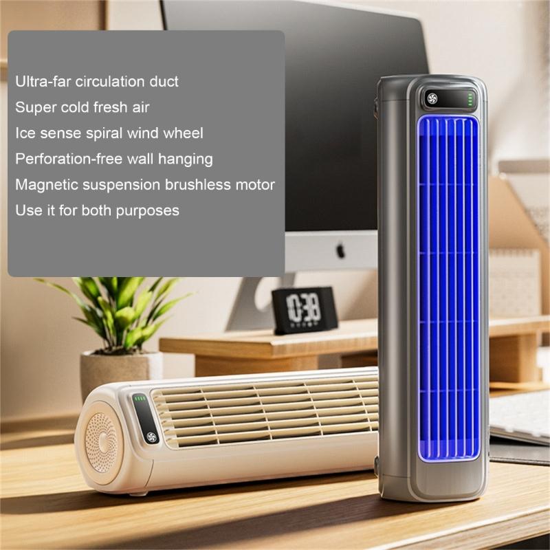 Rechargeable Quiet Desk Fan with Adjustable Airflows Quiet Cooling Fan ABS Texture Perfect for Office or Bedroom Use