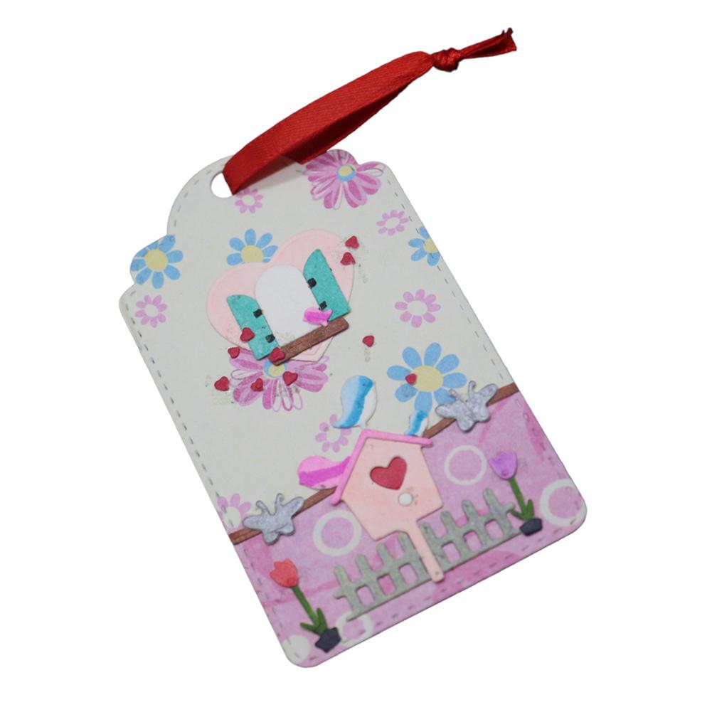 Luggage Card Frame Metal Silvery Stencil Embossing Cutting Dies For Diy Scrapbooking Paper Album Cards Making