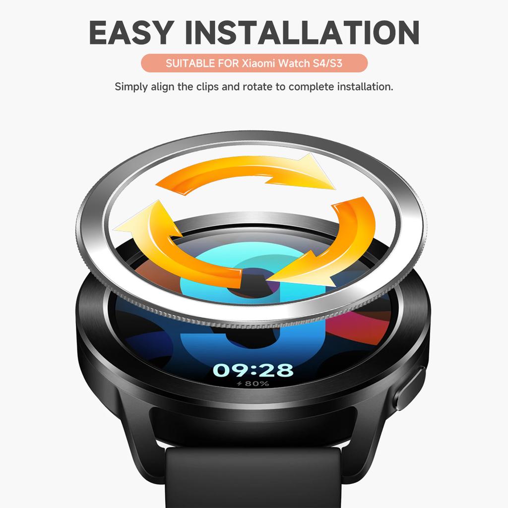 Minimalistisk PC-ram för Xiaomi Watch S4/S3 Bekväma plastskyddsringar Reptåliga Slitstarka Klockfodral