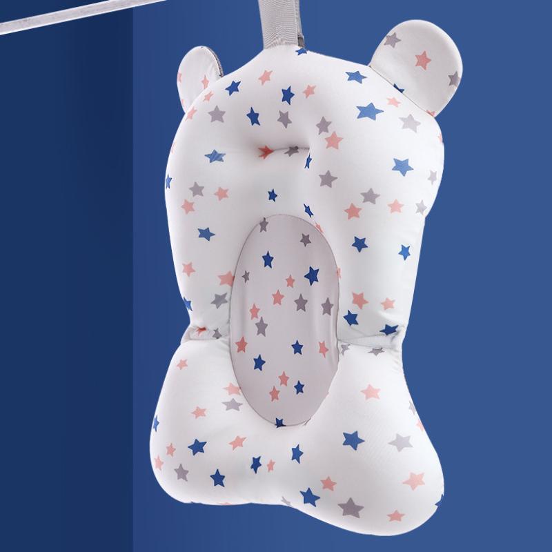 Baby Bath Seat Support Mat Infant Anti-Slip Soft Comfort Body Cushion Foldable Baby Bath Tub Pad Chair Newborn Bathtub Pillow
