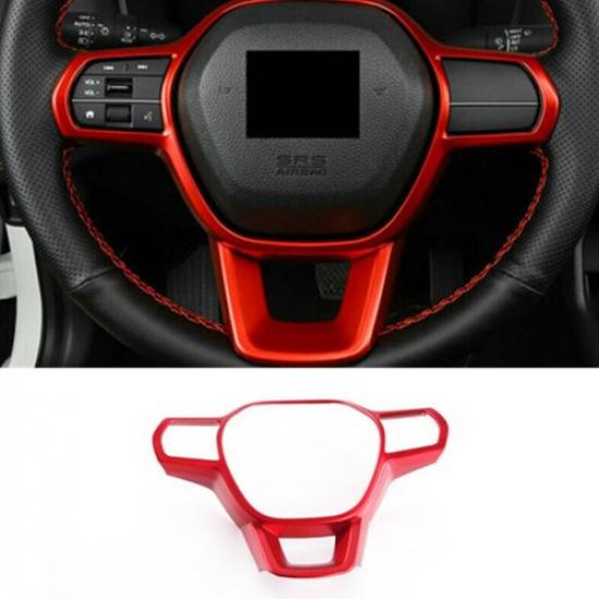For Honda CR-V CRV 2023 2024 Red Inner Car Steering Wheel Decor Cover Trim