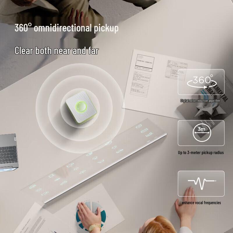 Lenovo thinkplus Wireless Bluetooth Omnidirectional Conference Microphone (CN version)