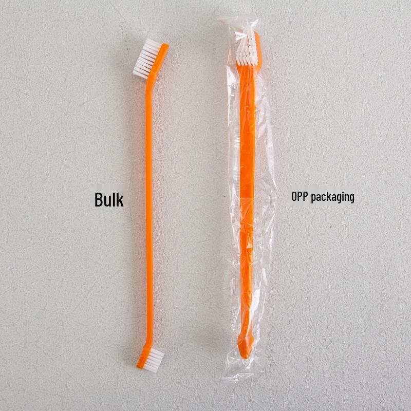 Pet Double Head Toothbrush for Dogs and Cats - Long Handle Oral Care Tool