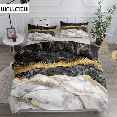 Abstract Fluid Marble Stone Duvet Cover Set King Queen Double Full Twin Single Size Bed Linen Set