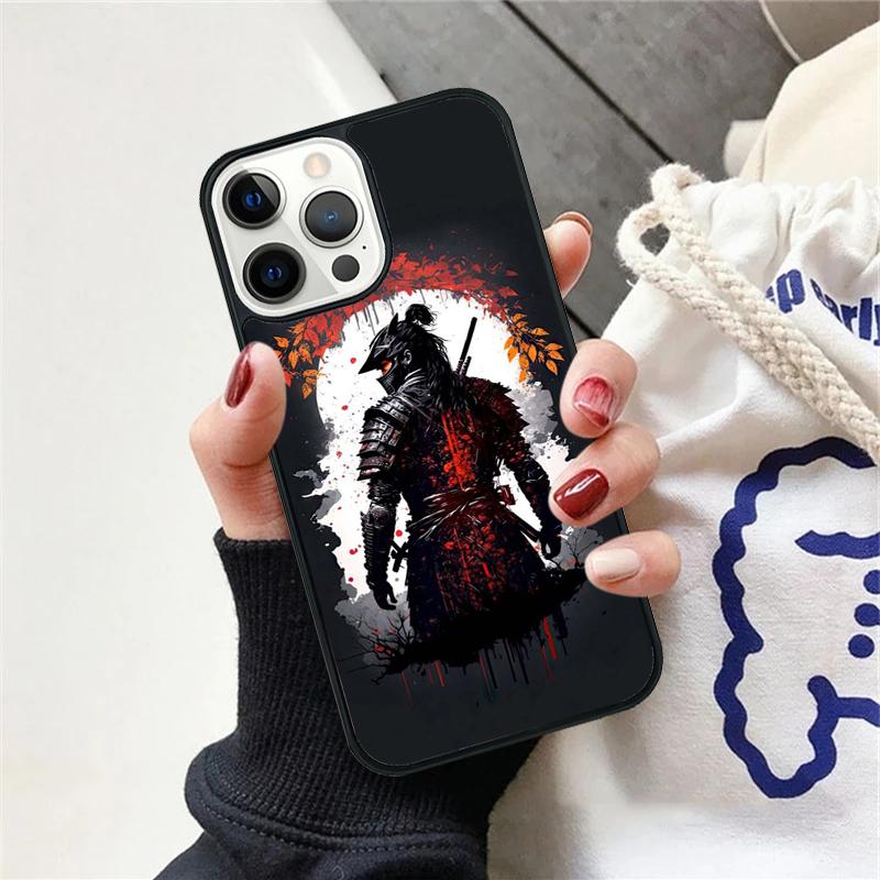 Japan Samurai Ninja Ronin Phone Case For iPhone 17 Air 15 16 Cover  11 13 14 Pro Max 12 Plus Max Fundas
