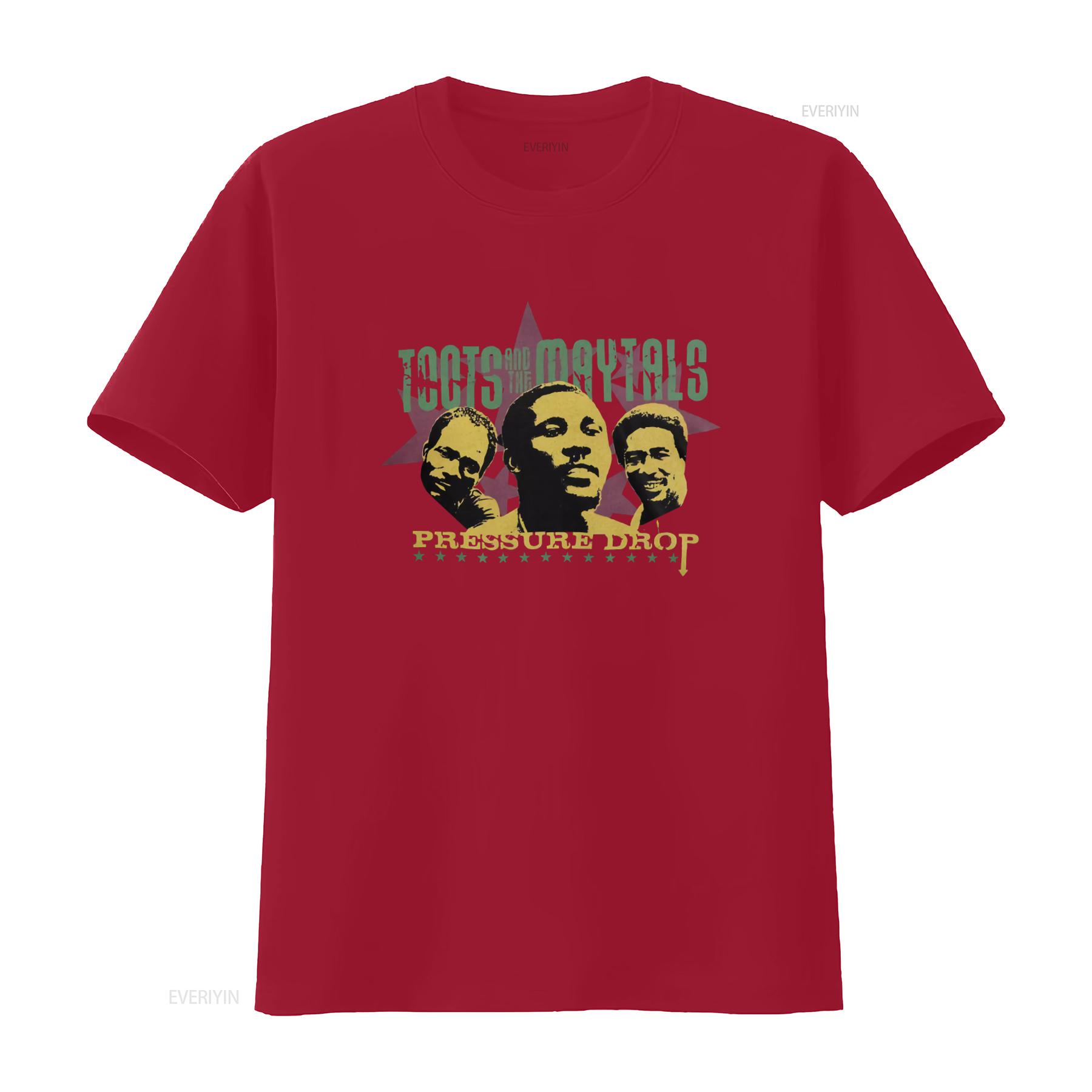 Toots the Maytals Pressure Drop Mens T Shirt Ska Reggae Music Band  vintage Washed Comfortable graphic homme Casual Stretched S