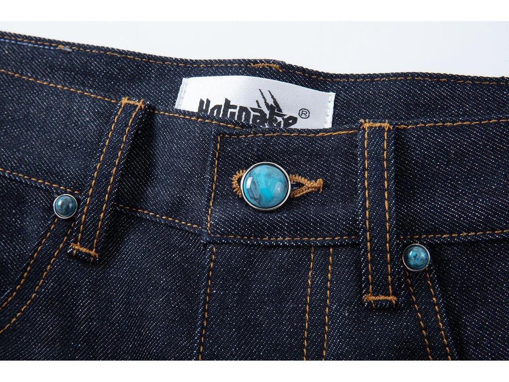 2026 Unisex American Denim Workwear Set: Sapphire Jacket & Loose Straight-Leg Pants