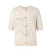 Jiuzi Anacoco Women's Elegant Striped Knit Top