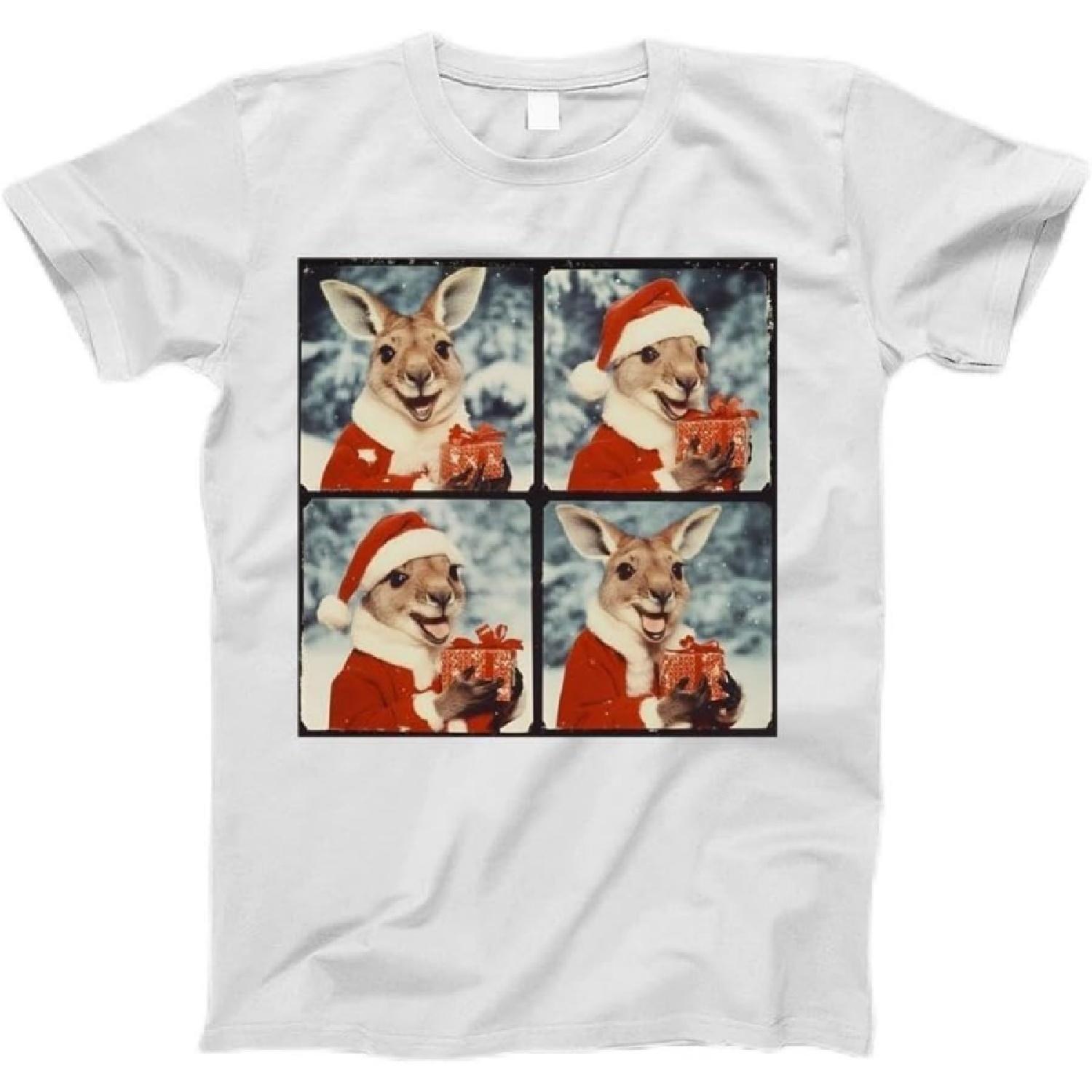 

Kangaroo with Santa Hat Christmas Kangaroo Long Sleeve T-Shirt T-Shirt, Tanktop, Long Sleeve, Sweatshirt, Hoodie for Men, Women, Kids XXXXXL білий
