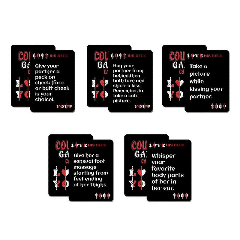 50 Warm Up Couple Interactive Game Cards Toy Playsets