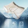 Men Boxer Underwear Mid-rise Elastic Waistband U-Convex Shorts Briefs Pure Color Slim Fit Stretchy Basic Design Panties
