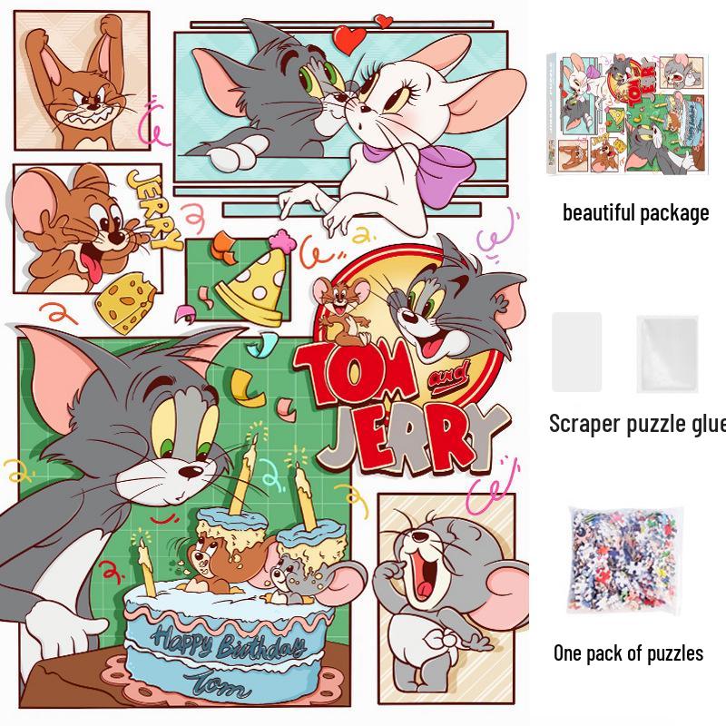 1,000-Piece Cute Healing Jigsaw Puzzle: Adult High-Difficulty Decompression Toy, Educational Gift for Girls