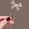 1pc Fashion Chinese Style Hollow Bow U-Shaped Hairpin Fairy Girls Hair Accessories Simple Updo Hairpin Ancient Style Headdress