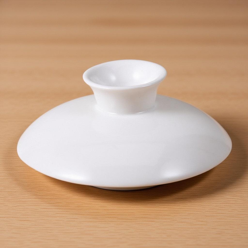 Ceramic Tea Cup Lid 3 Inch Round Universal Fit for Mugs Cups Elegant Replacement Cover for Home Office Tea Room Use