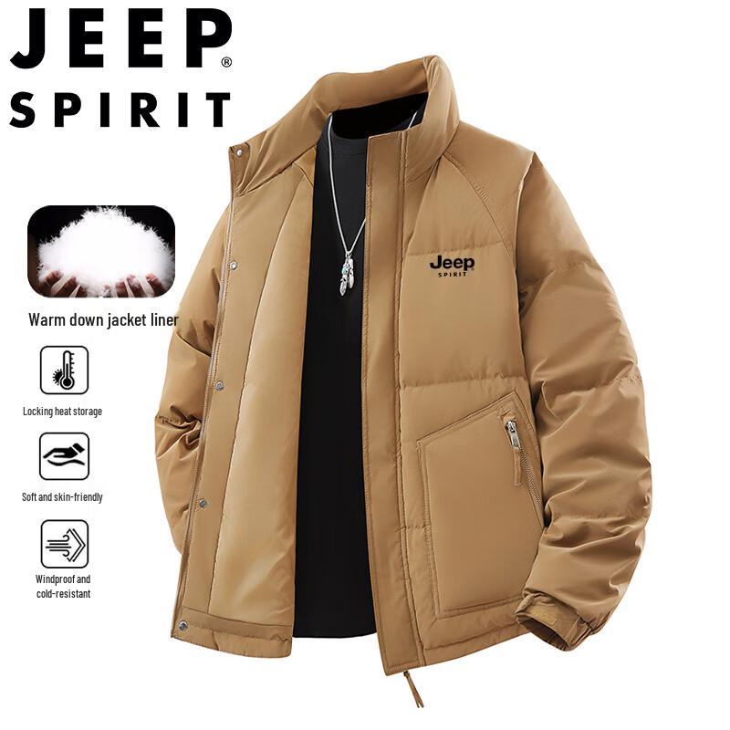 Мужская зимняя пуховая куртка JEEP SPIRIT с воротником-стойкой L
