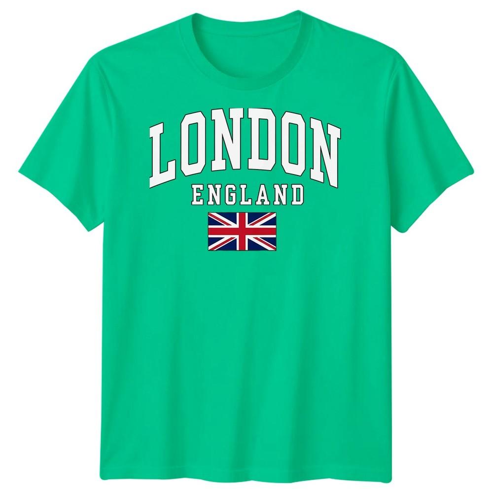London England United Kingdom Travel Unisexs TShirt Union Jack Flag S
