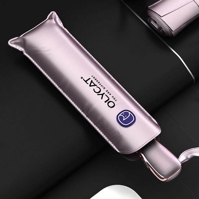 

OLYCAT Titanium Silver Compact Automatic Umbrella - UV Protection Rain & Sun Umbrella