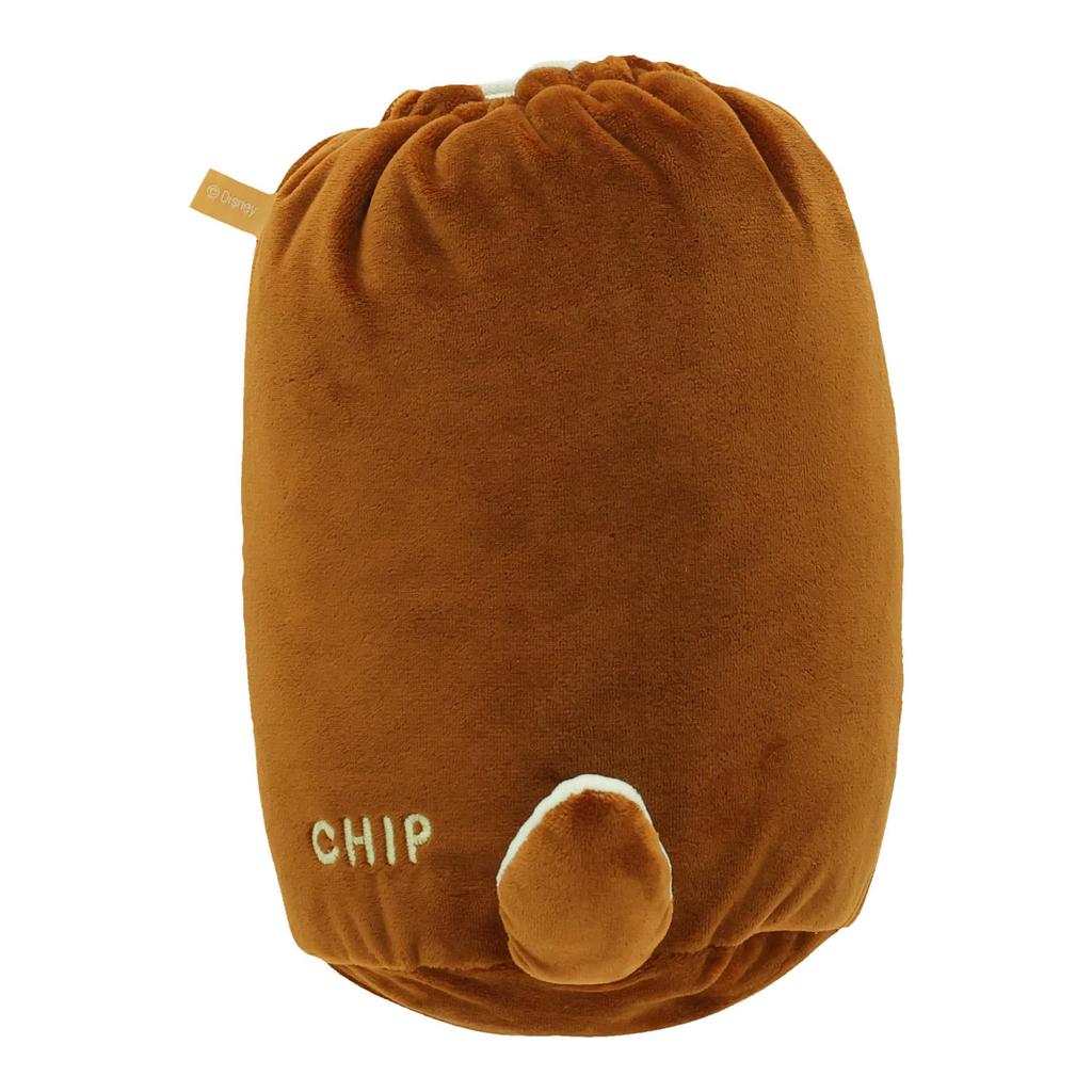 Marushin Disney Chip Dale Mascot Blanket with Drawstring 70cm H X 100cm Winter Product 2245029700 & Bag, Chip/Fluffy, Approx. W, Cute, Fluffy,