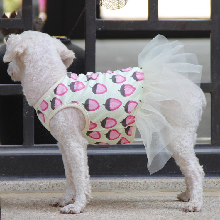 Summer Thin Pet Clothes Fluffy Skirt Than Bear Teddy Puppy Dress Dog Princess Dress