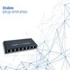 Fast Speed RJ45 Ethernet Splitter 7 Port Networking Hubs Supports 1000Mbps Data Transfer And ABS Housing