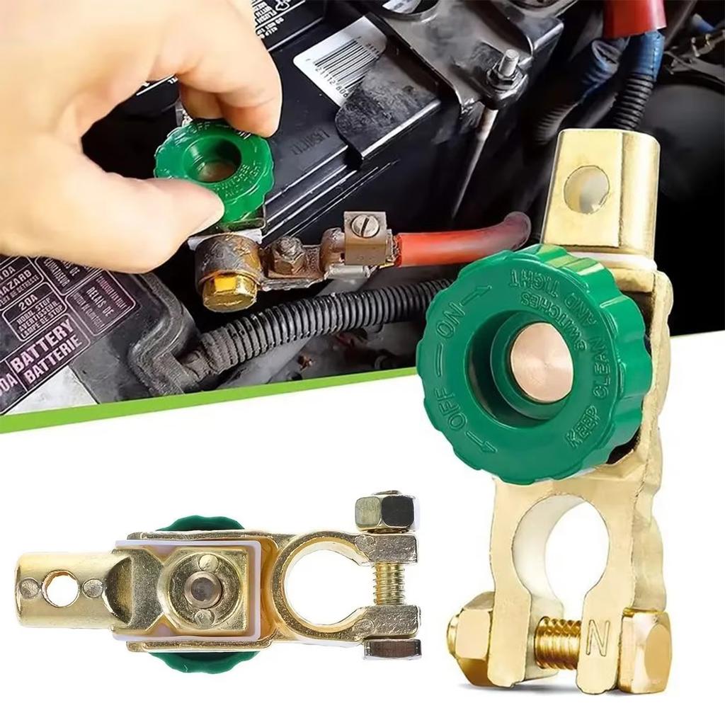 Car Battery Switch Battery Terminal Link Switch Automatic Circuit Breaker Car Battery Power-off Switch Quick Cut-off Disconnect Protector RV 12V-24V